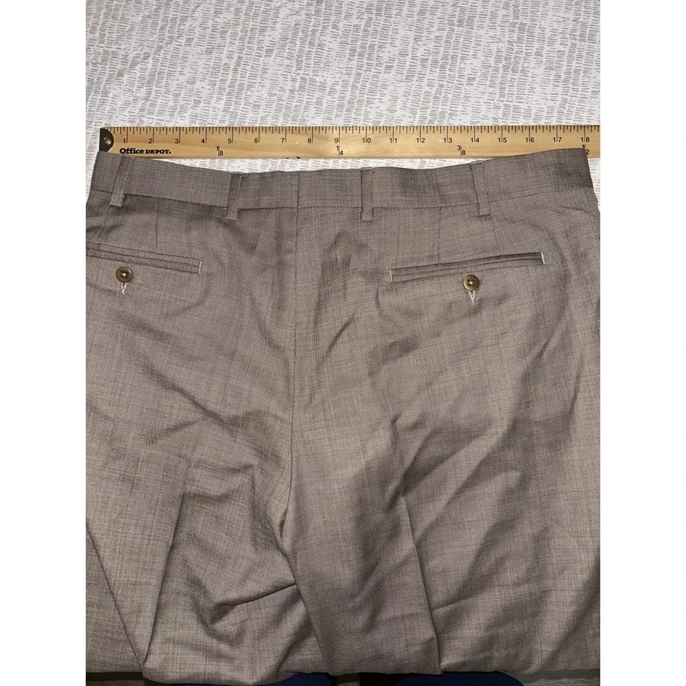 Zanella NWT Dress Pants Size 35 US Devon In brown  / Tan 100% Wool